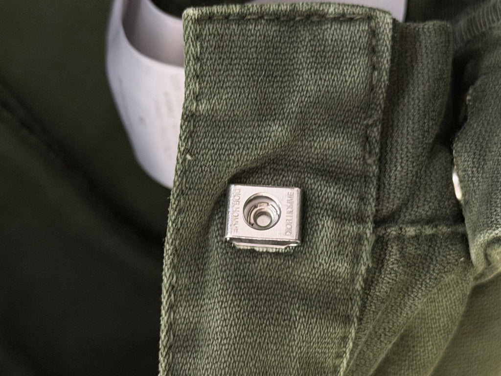 Dior Homme SS14 Green coated jeans by Kris Van Assche