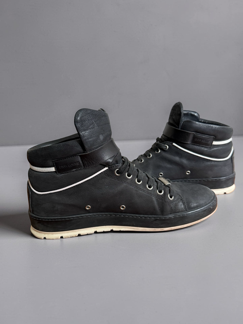 Dior Homme AW12 strap Hightop Black leather shoes