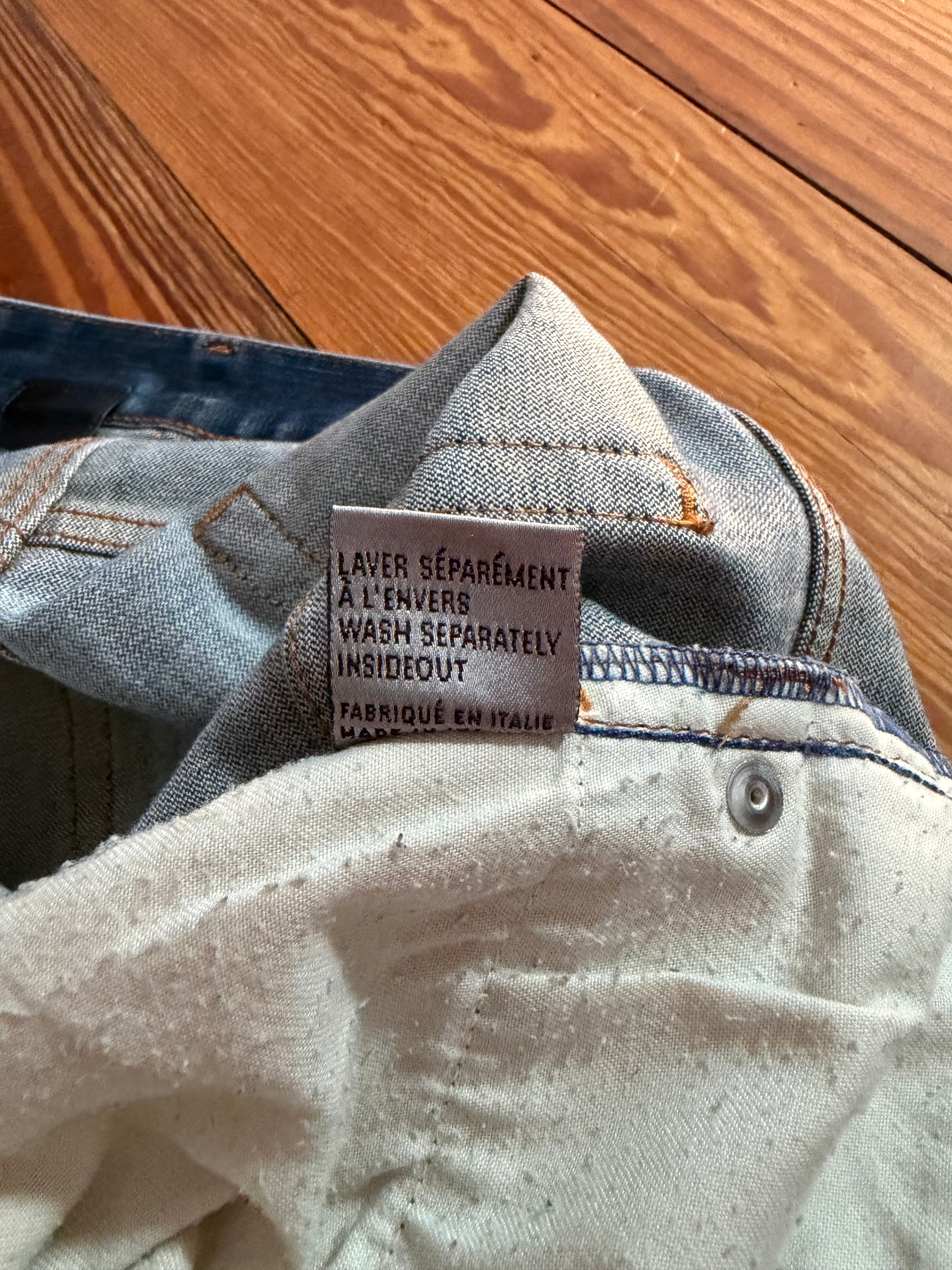 Dior SS08  „under my Car“ paint splatter jeans