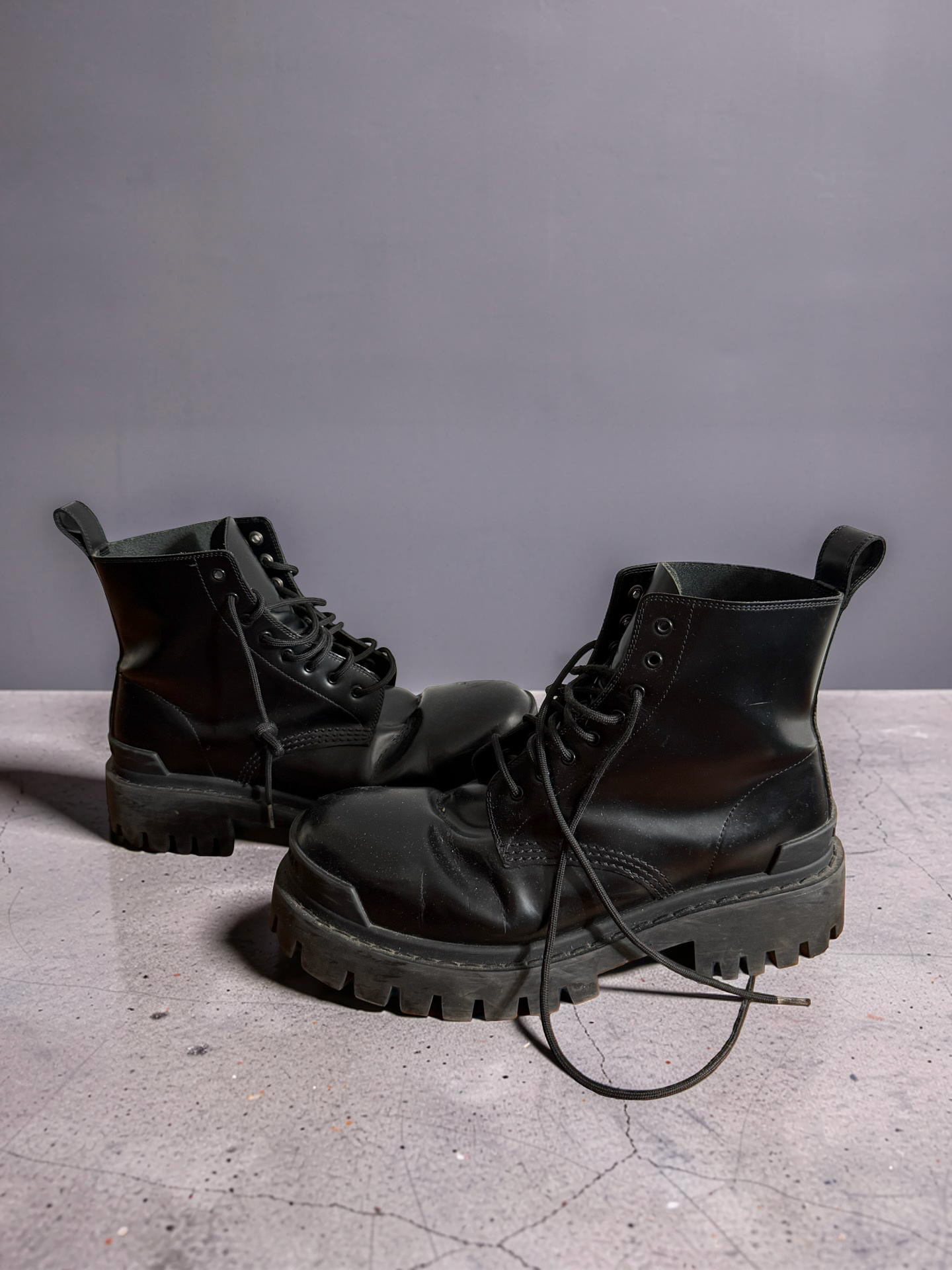 Balenciaga Leather Strike Boots