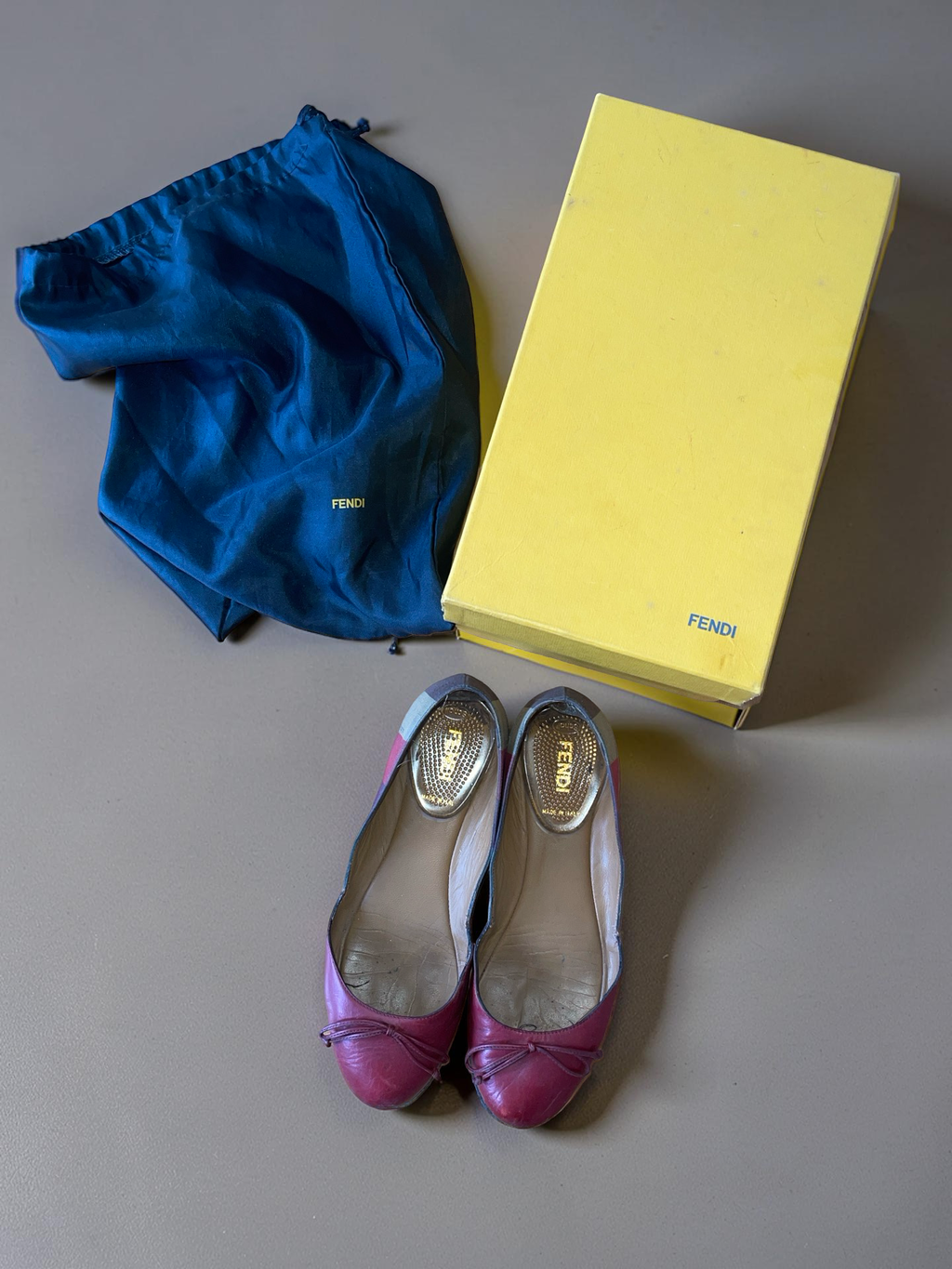 Fendi Ballerinas Bordeaux
