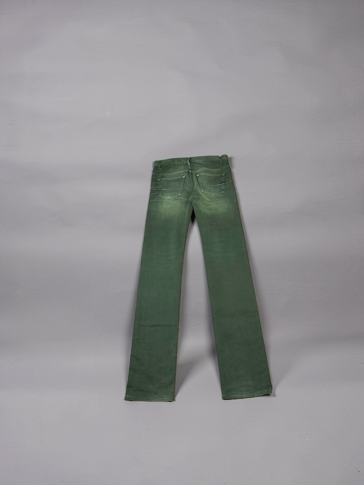 Dior Homme SS14 Green coated jeans by Kris Van Assche