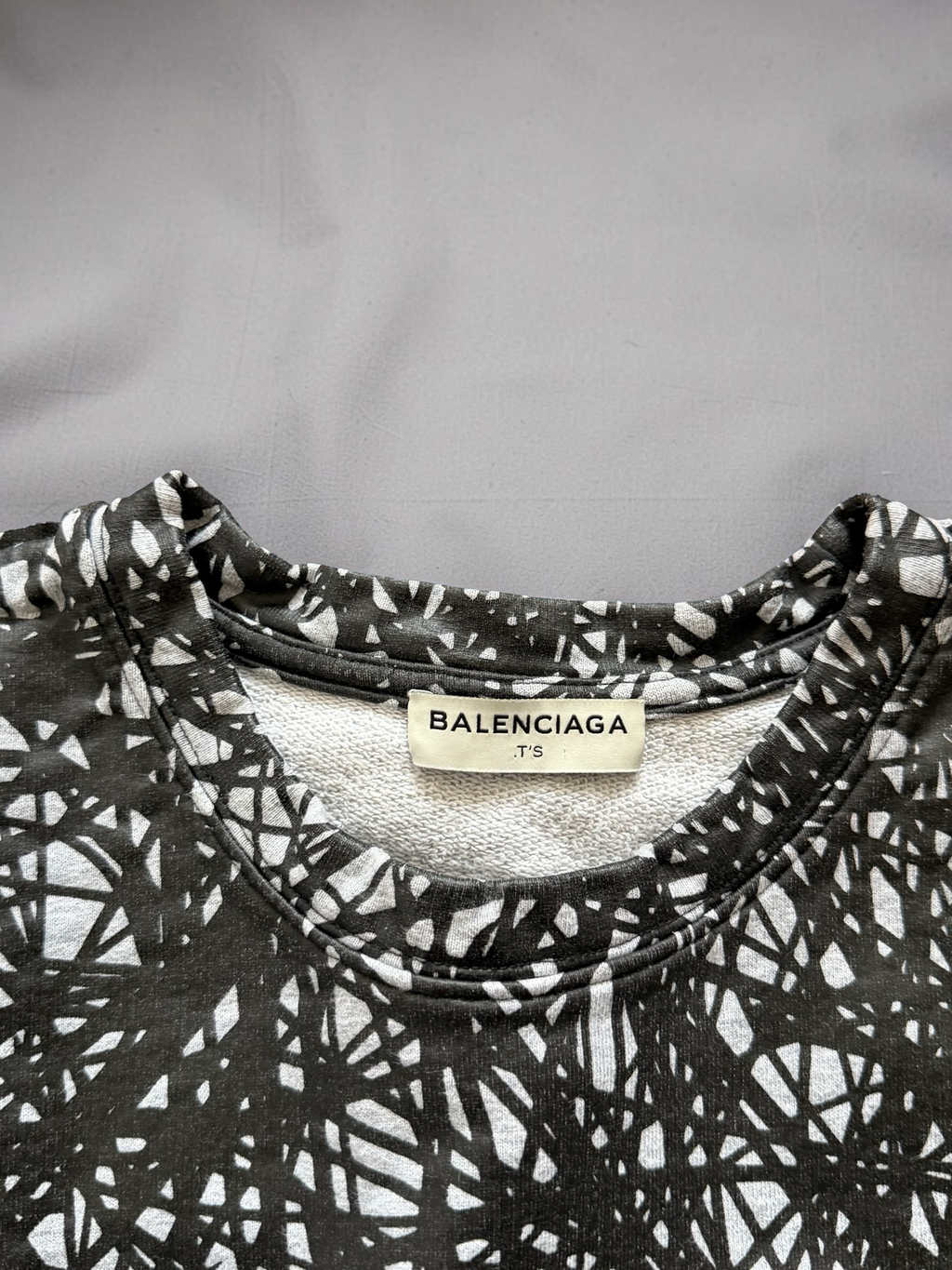 Balenciaga grey cropped sweatshirt