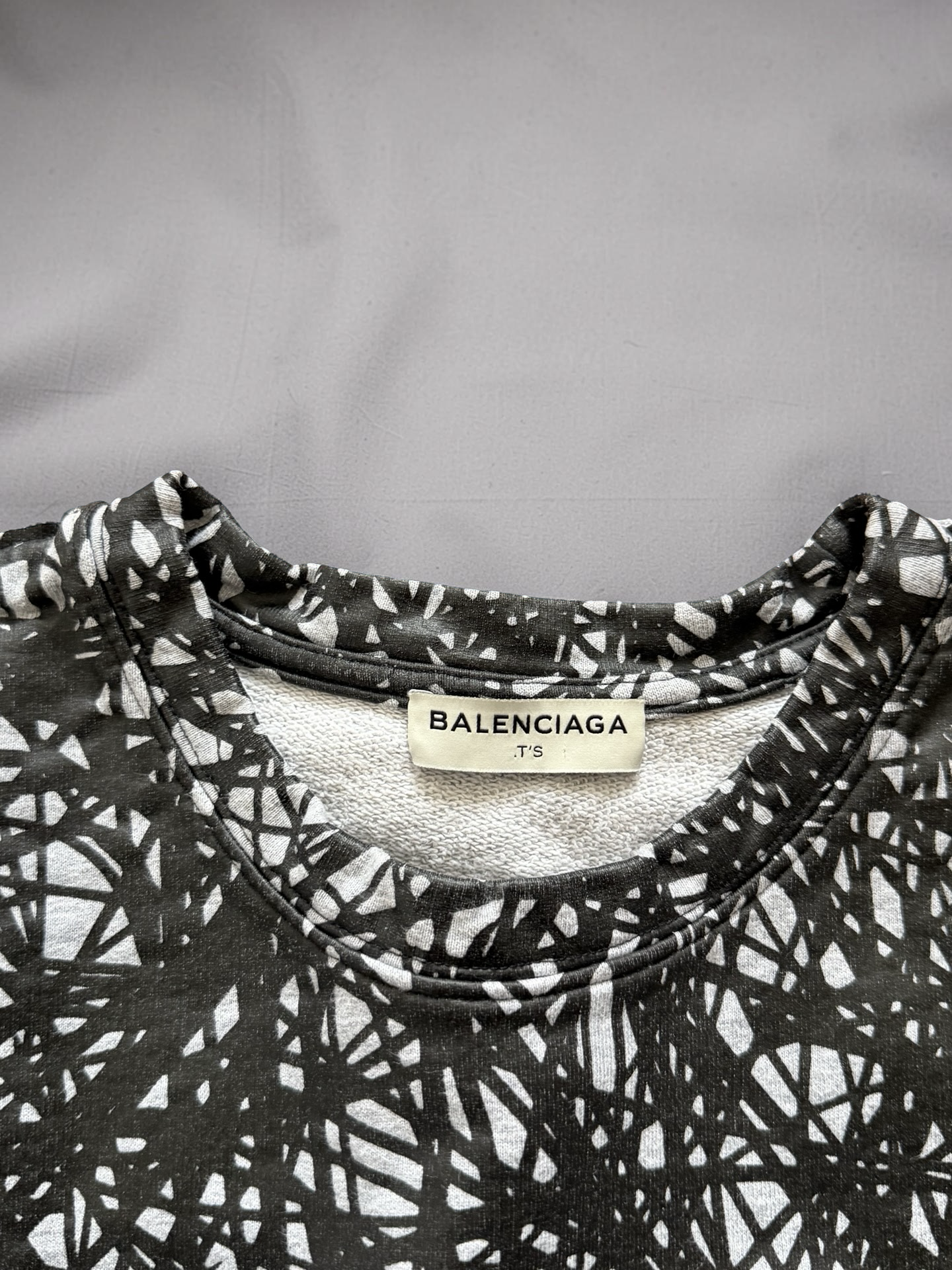 Balenciaga grey cropped sweatshirt