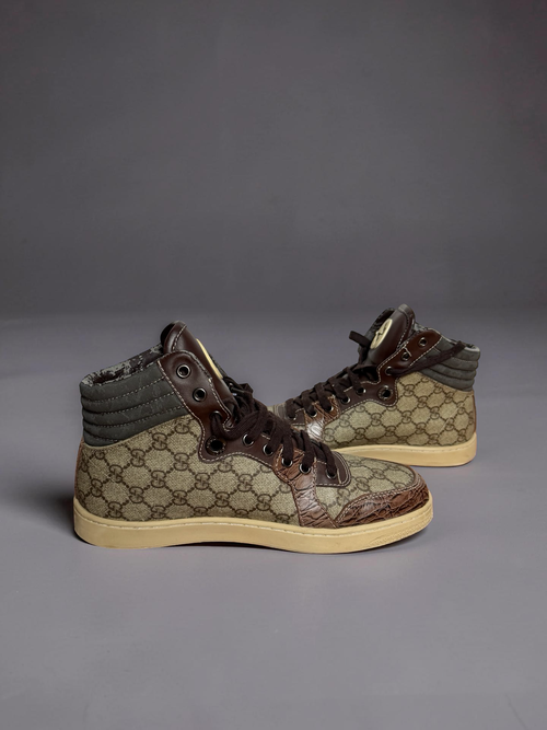 Gucci Monogram high top shoes