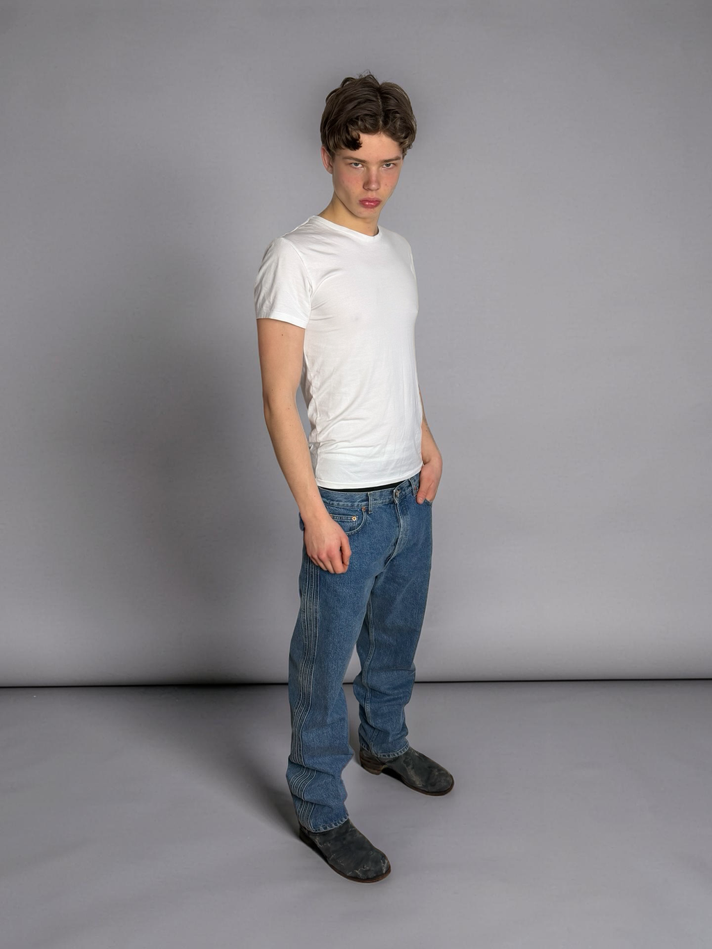 Vetements 3 Stripe Jeans straight baggy fit