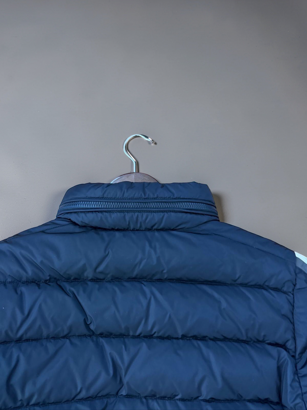 Moncler striped Down puffer jacket