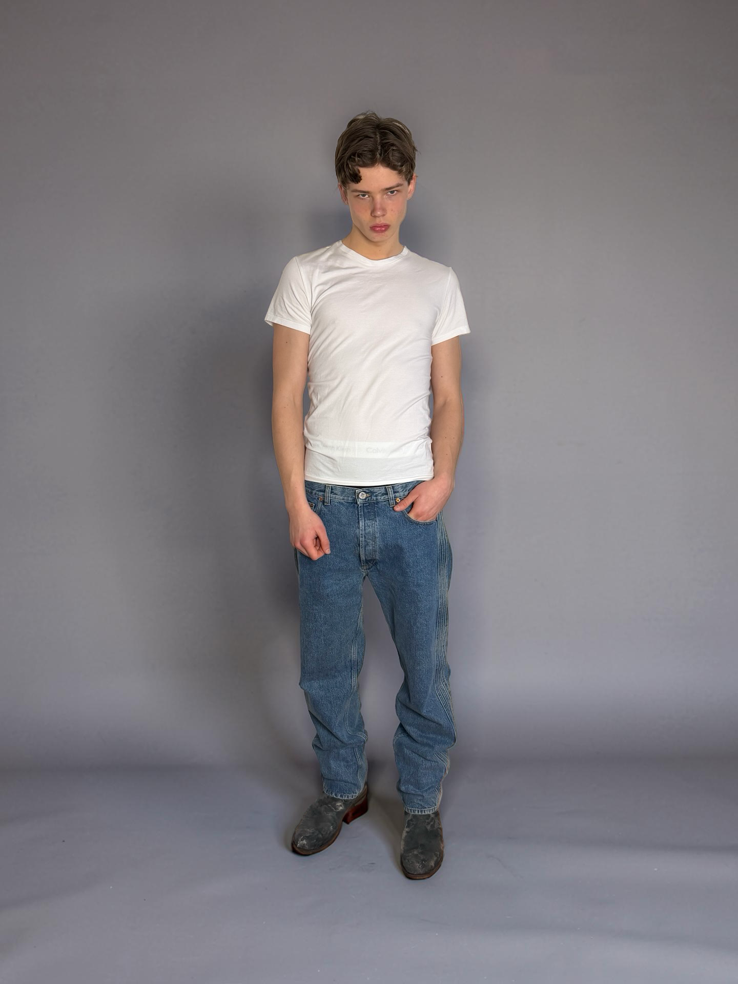 Vetements 3 Stripe Jeans straight baggy fit