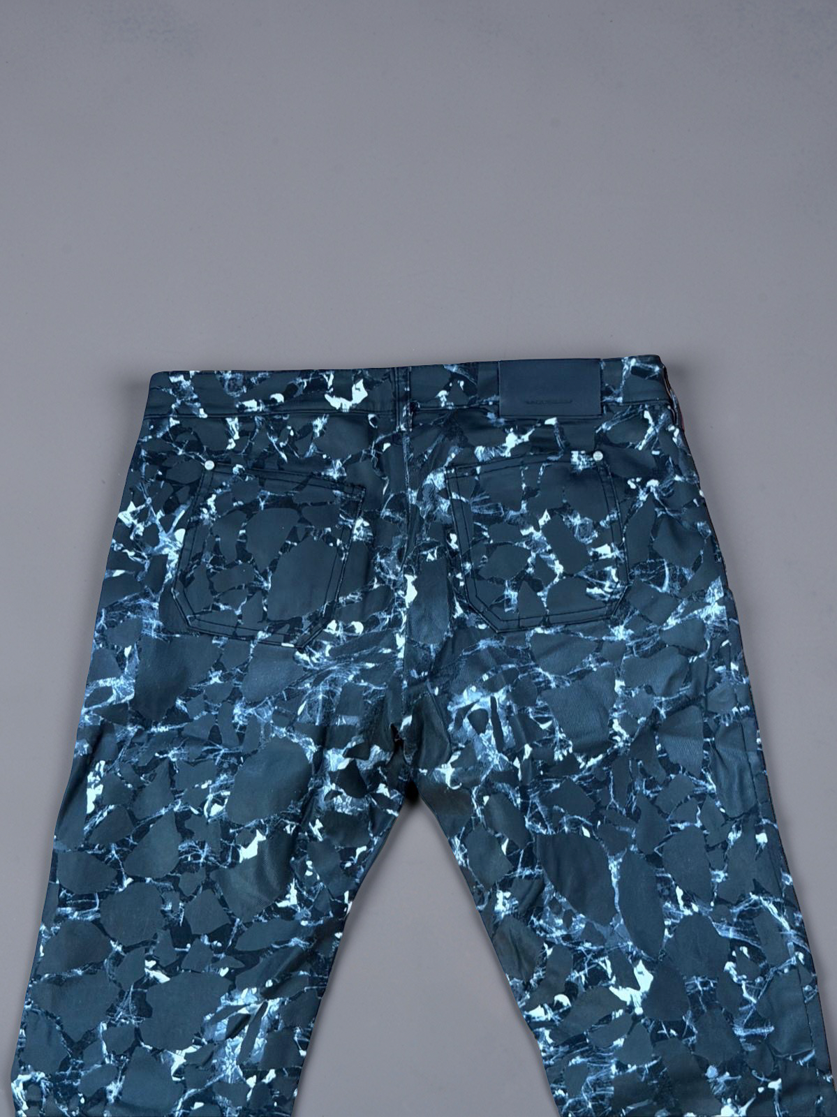 Balenciaga “marble” waxed jeans