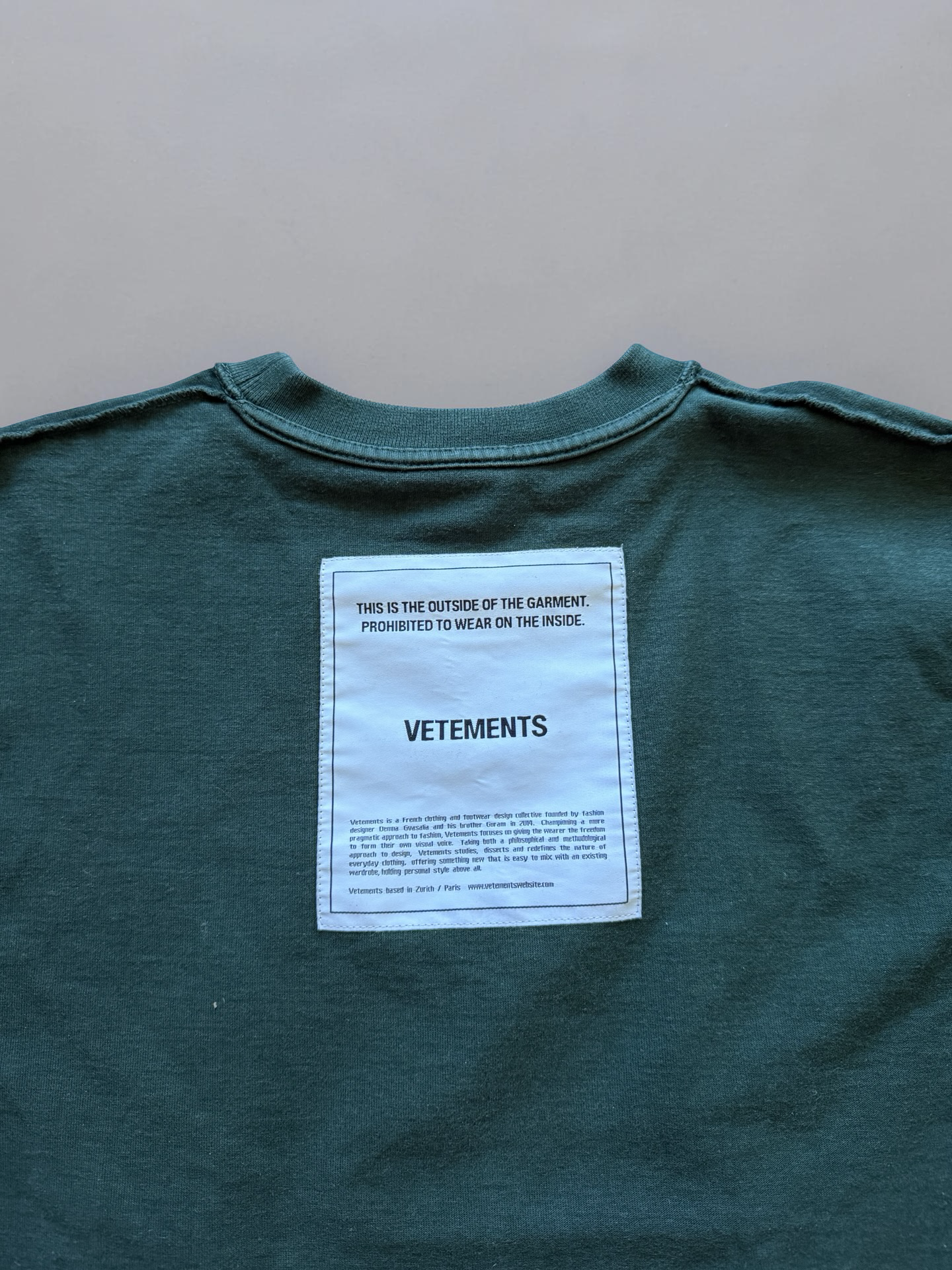 Vetements Demna Inside out T shirt