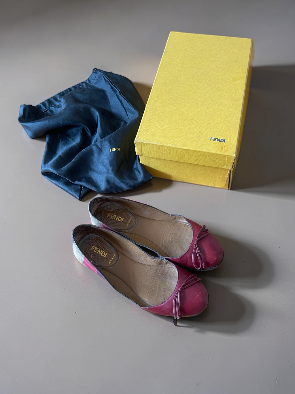 Fendi Ballerinas Bordeaux