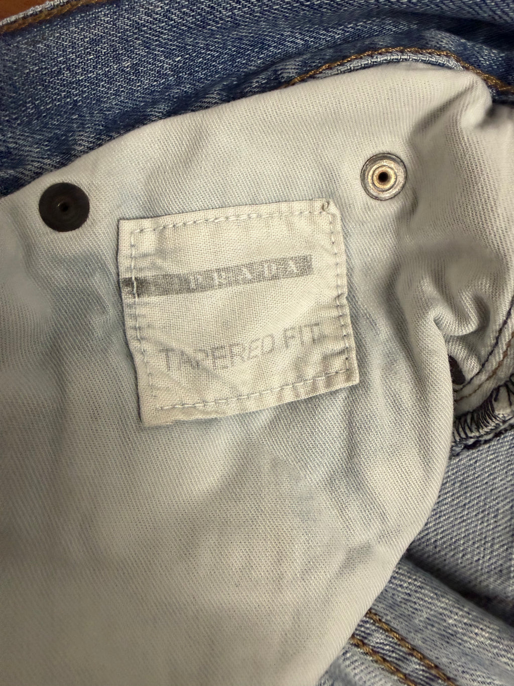 Prada Clawmark ice wash Jeans