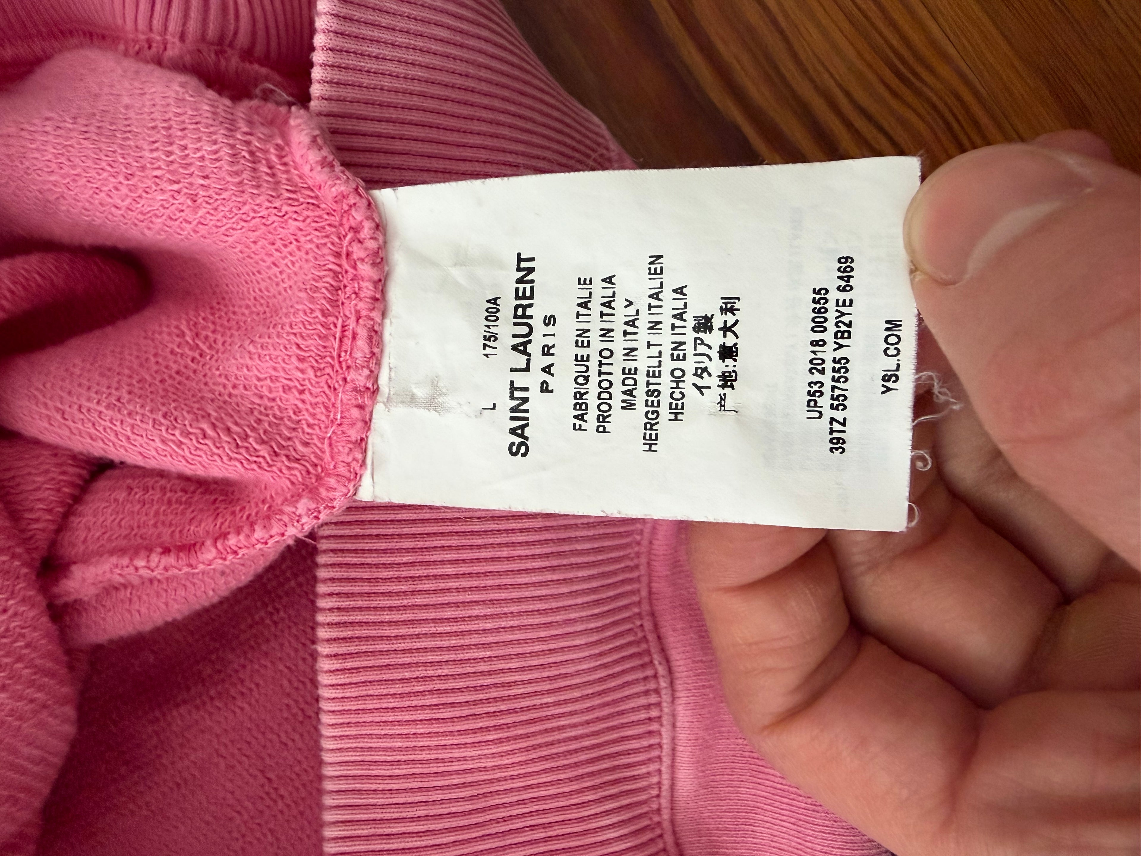 Saint Laurent 2017 Pink Hoodie