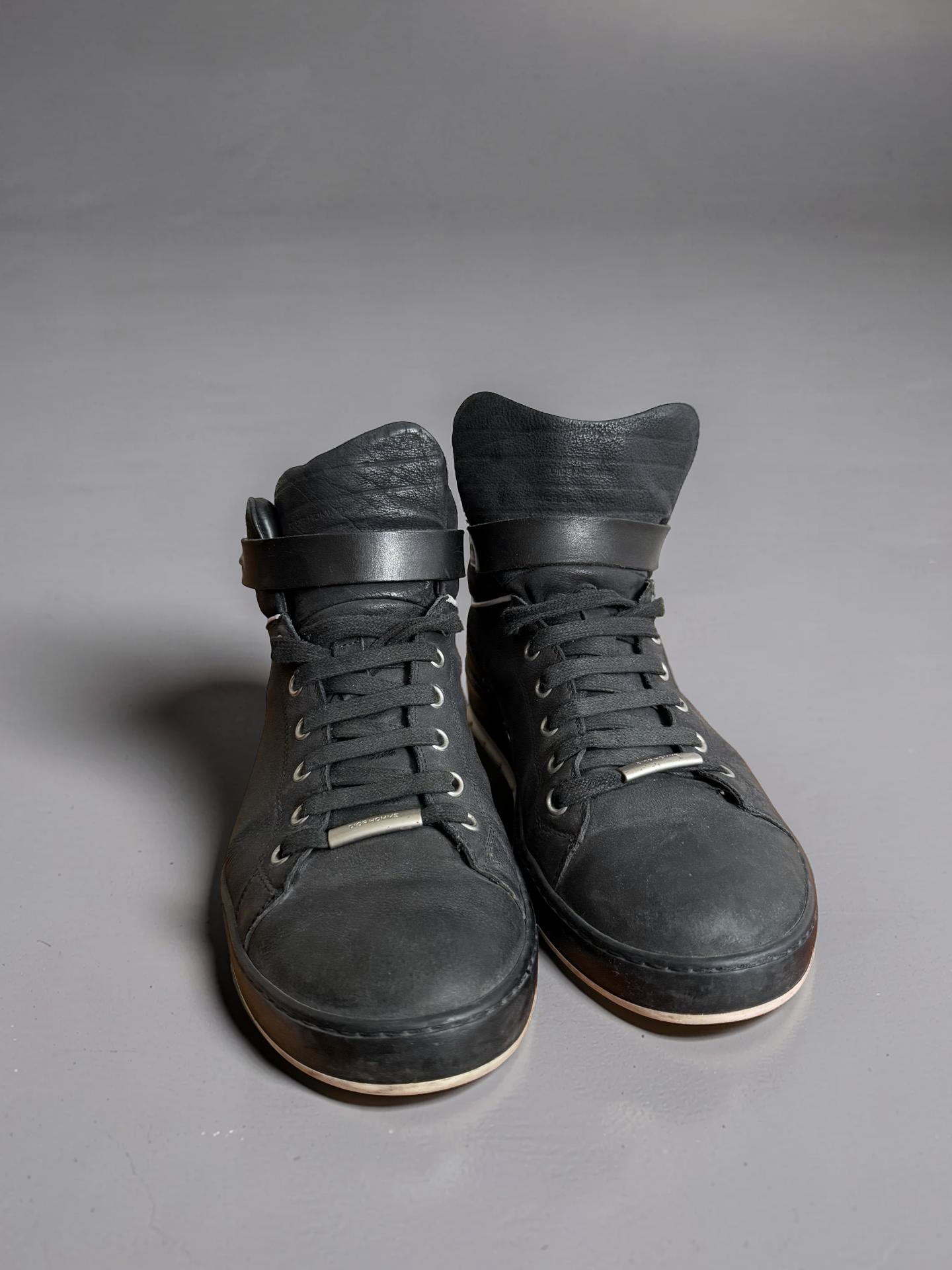 Dior Homme AW12 strap Hightop Black leather shoes