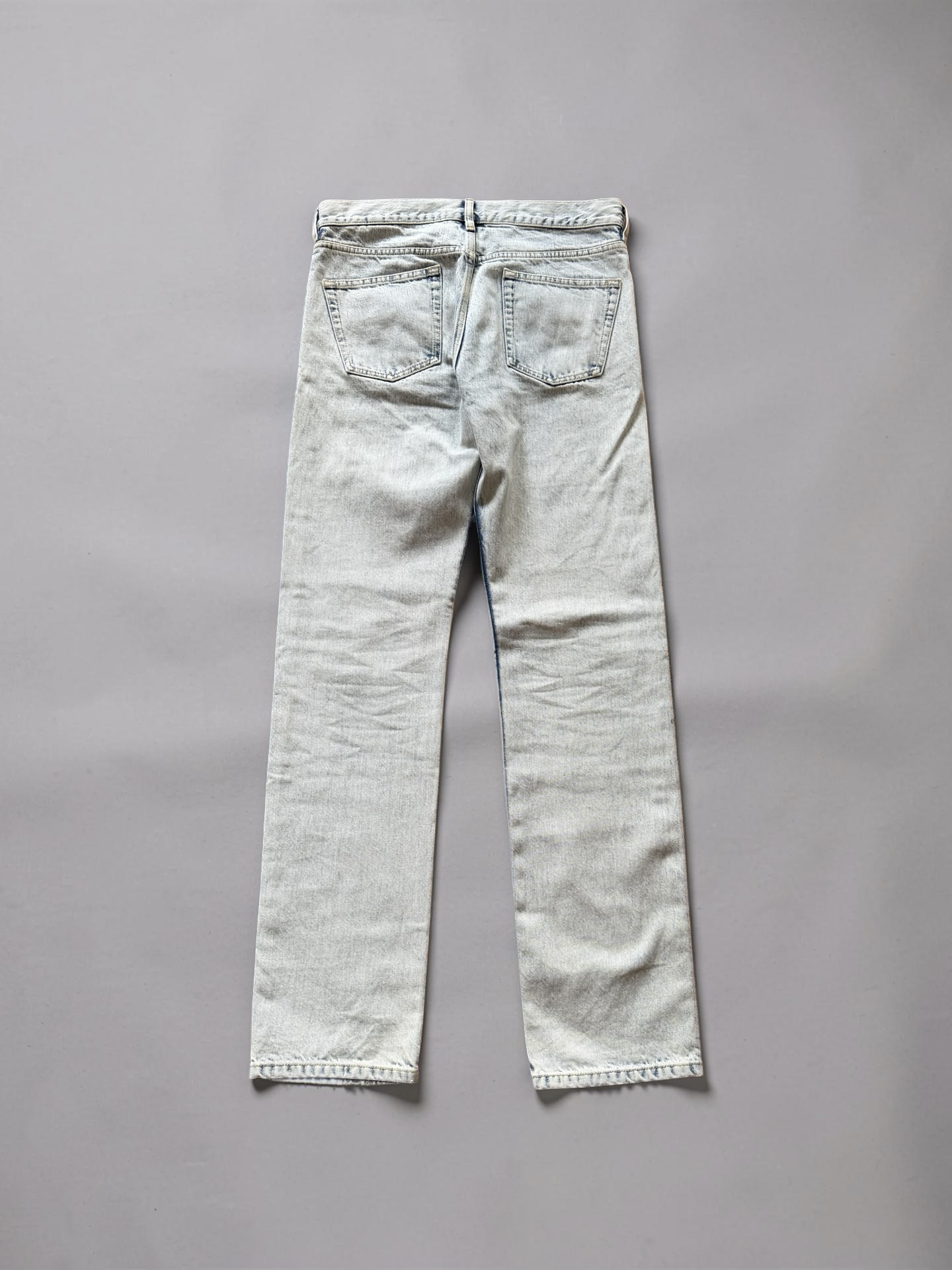 Balenciaga Demna white painted straight Jeans