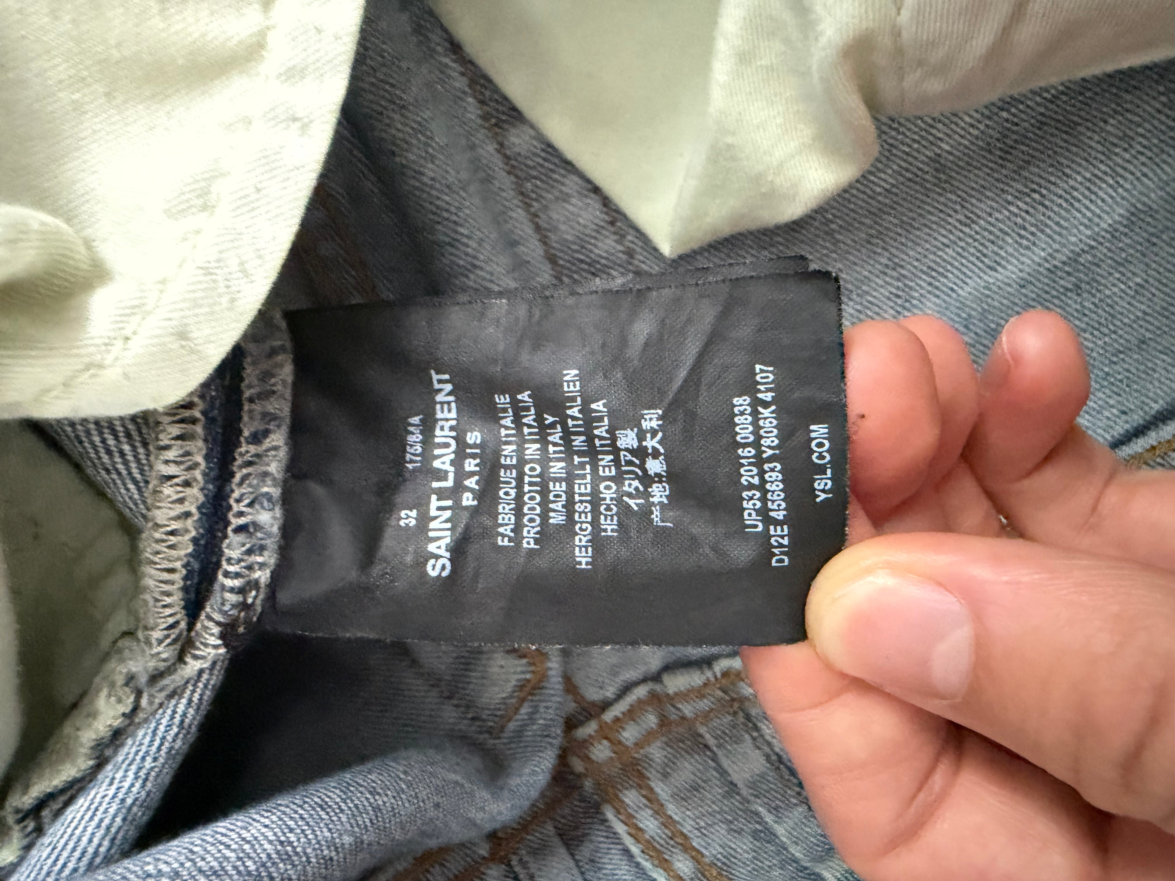 Saint Laurent SS16 Electric Surf Sound Crash Jeans