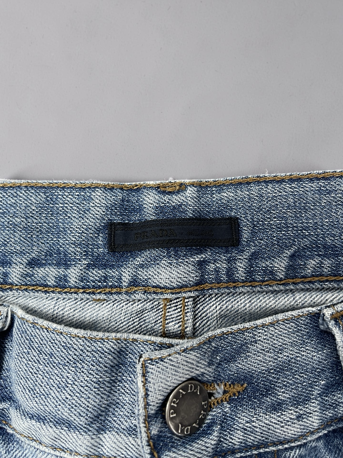 Prada Clawmark ice wash Jeans