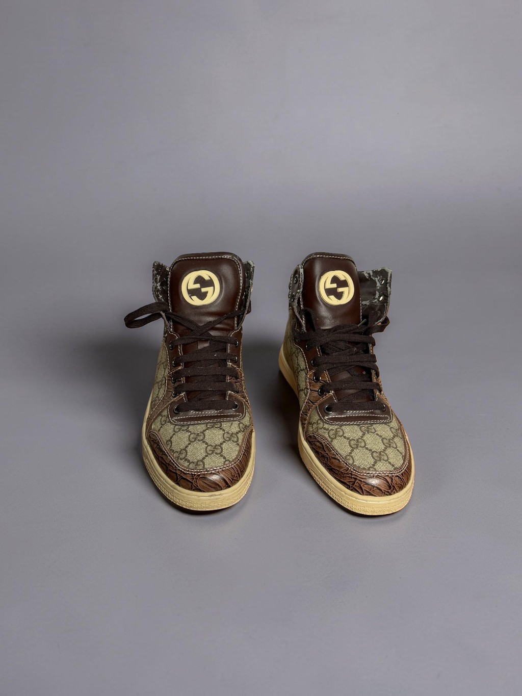 Gucci Monogram high top shoes