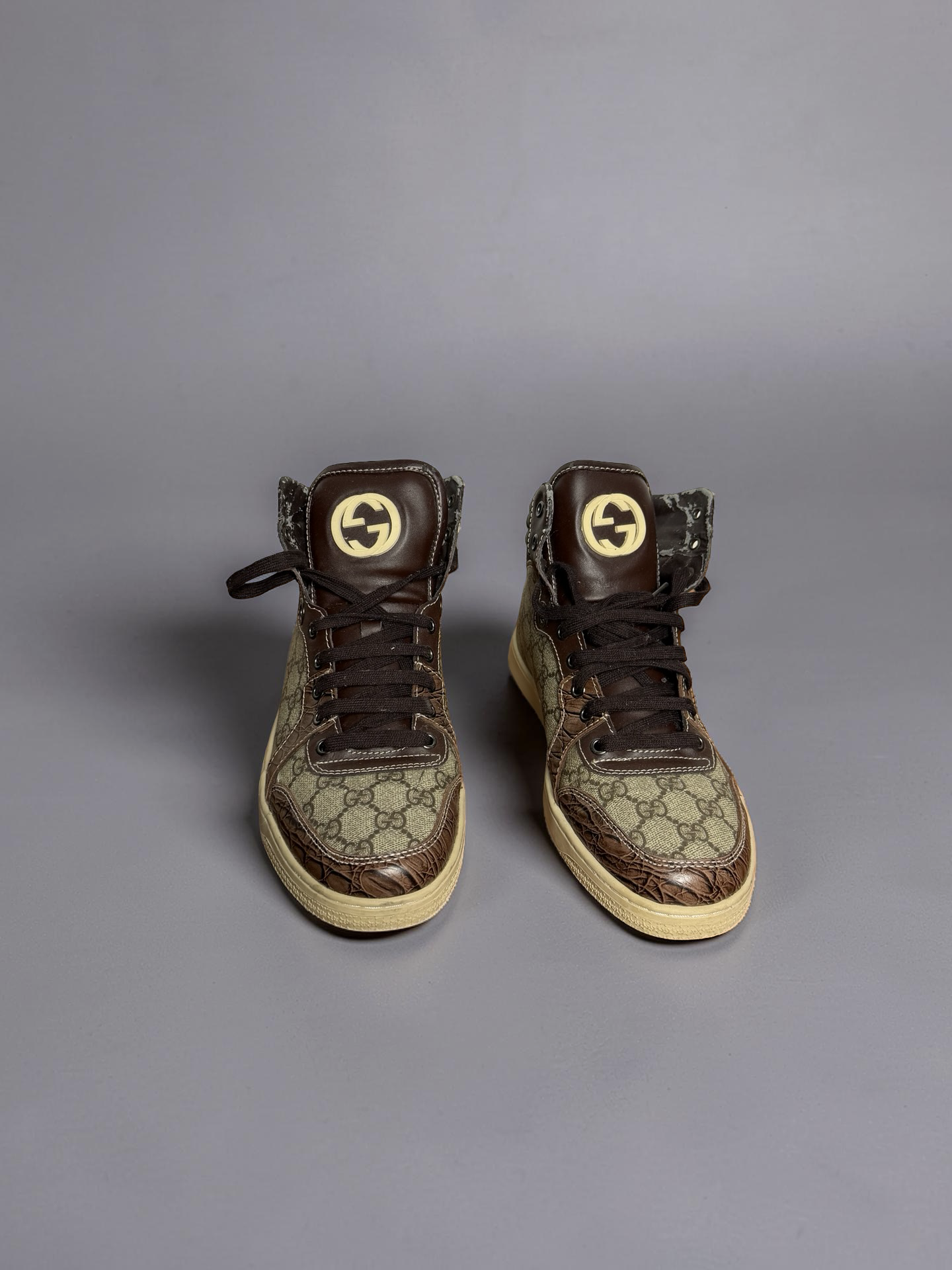 Gucci Monogram high top shoes