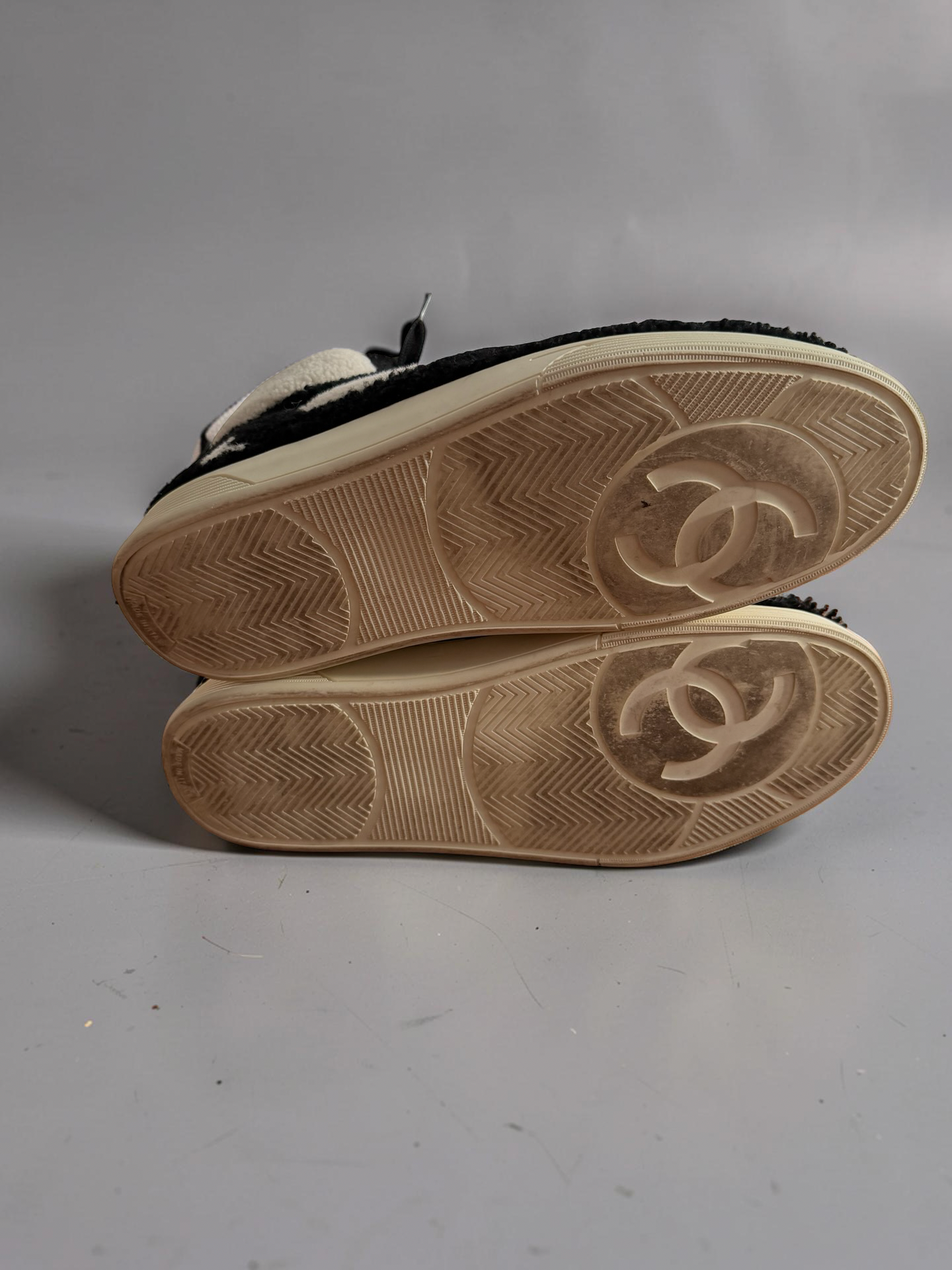 Chanel Karl Lagerfeld Shearling High top shoes