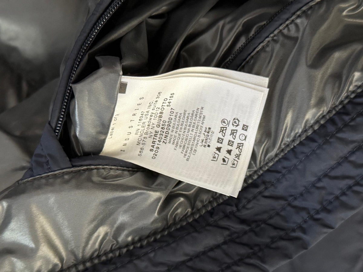 Moncler striped Down puffer jacket