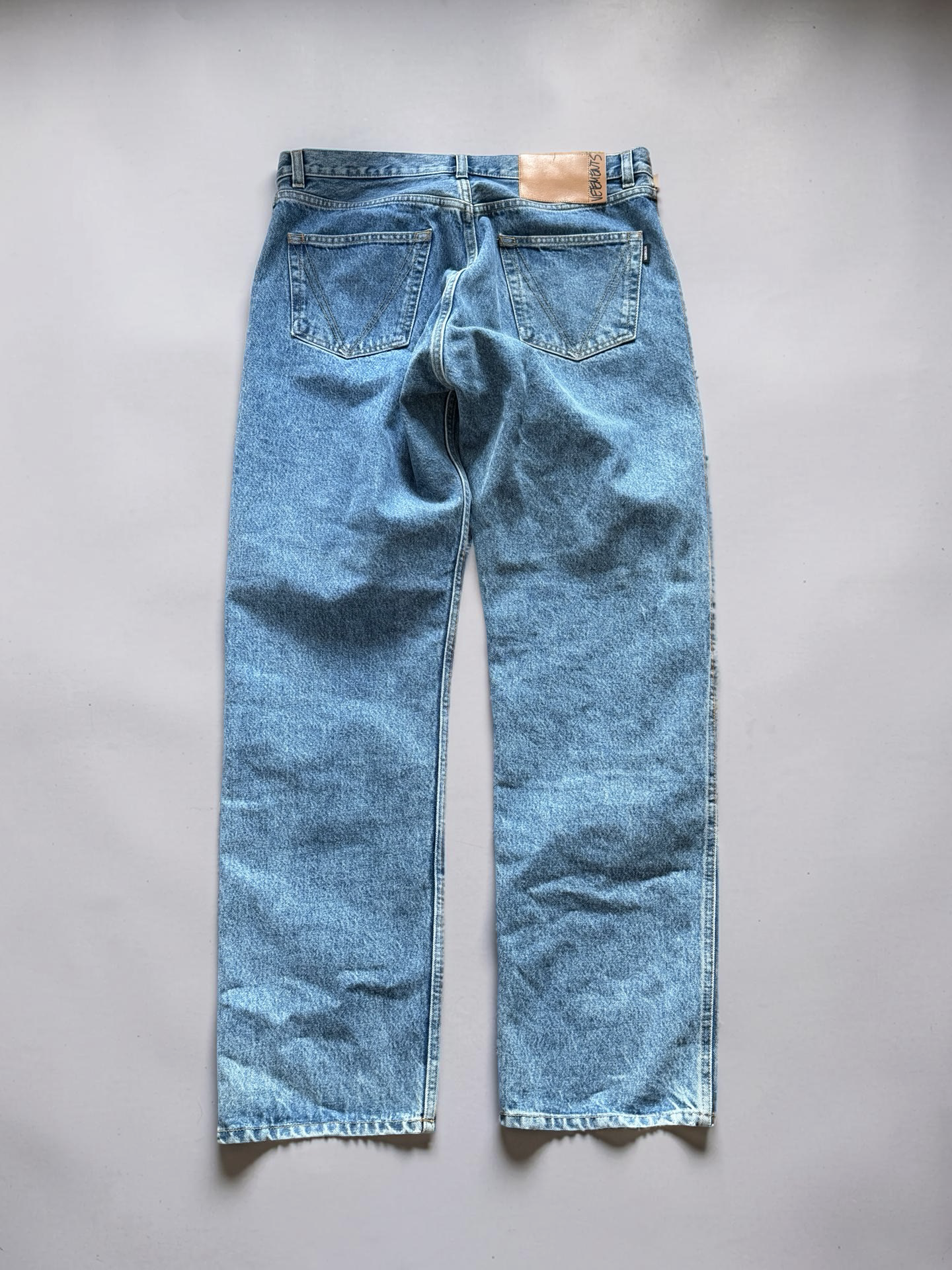Vetements 3 Stripe Jeans straight baggy fit