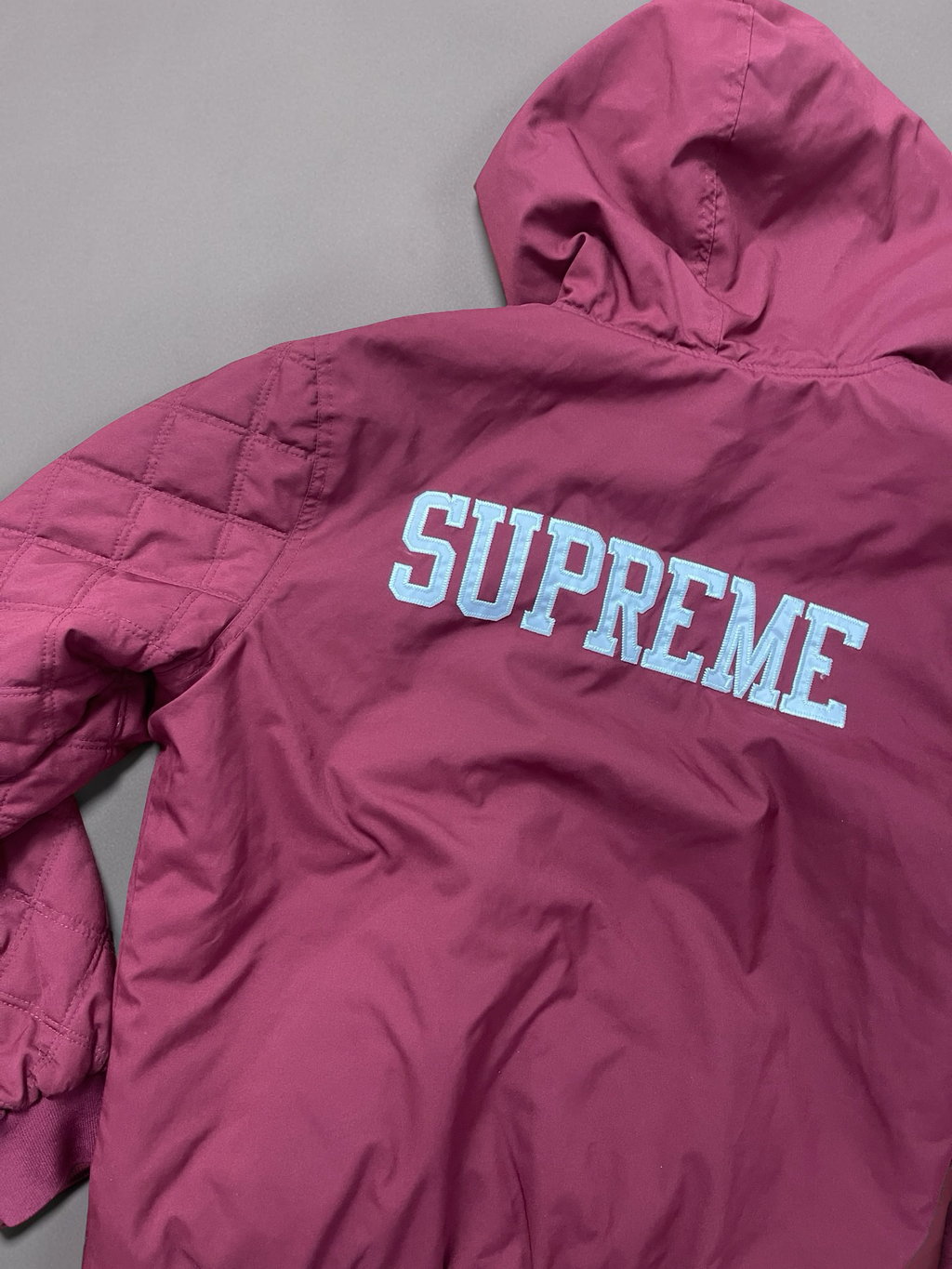 Supreme x Champion Bomber Jacket Dark red