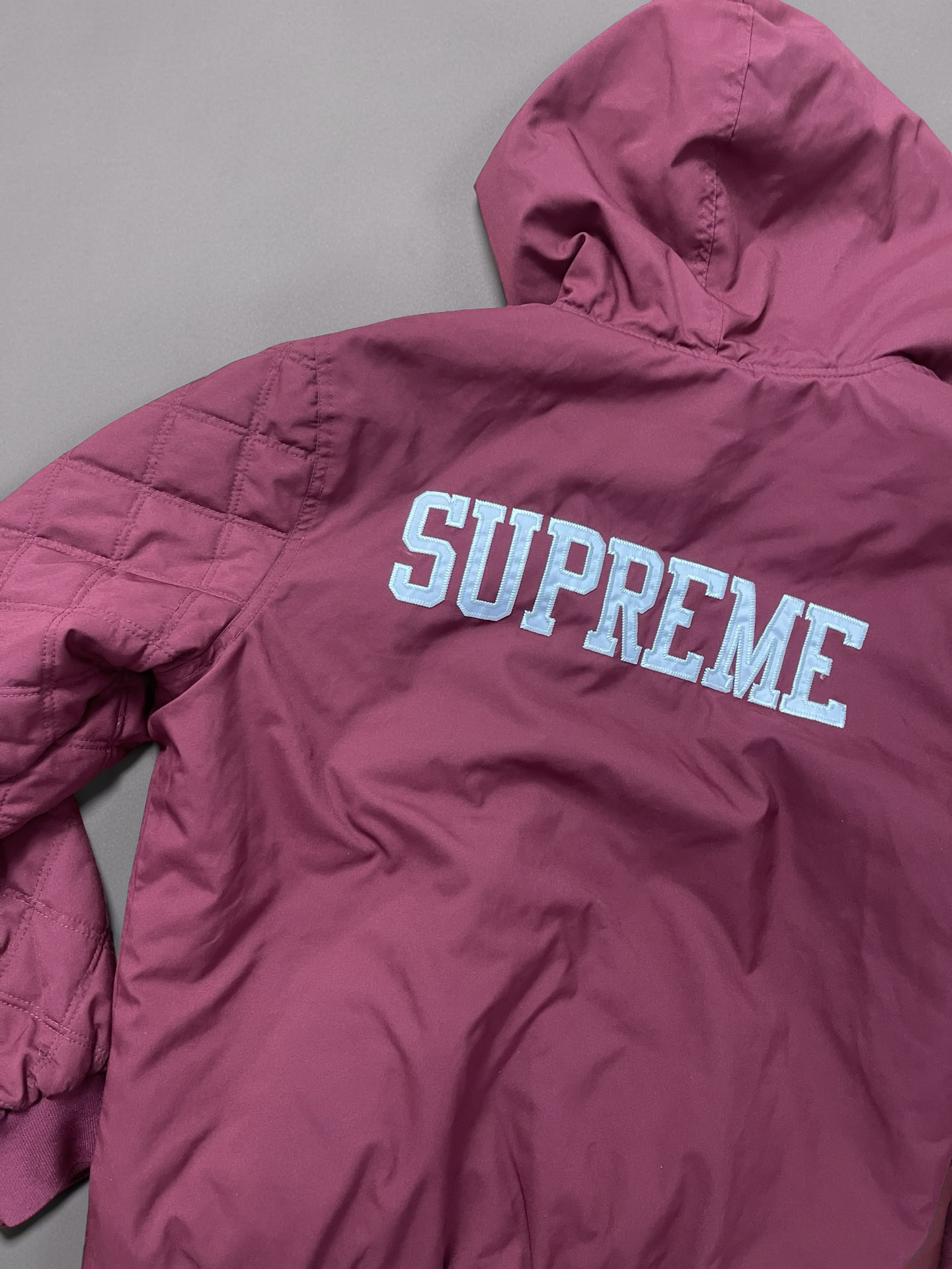 Supreme x Champion Bomber Jacket Dark red